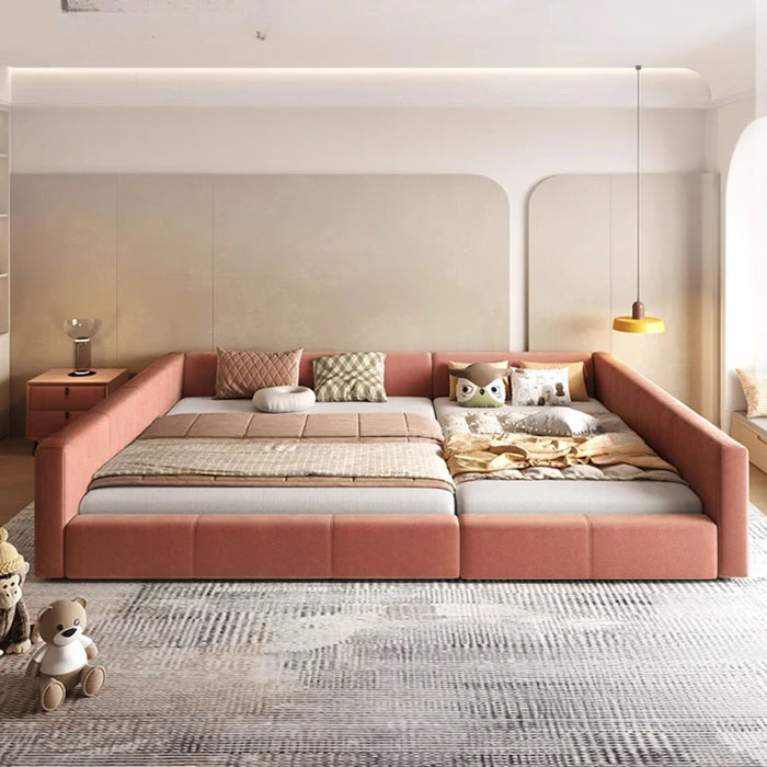 Modern Reading Bed Bedroom Unique Girls Upholstery Double Queen Bed Lounge Nightstands Letto Matrimoniale Home Furniture