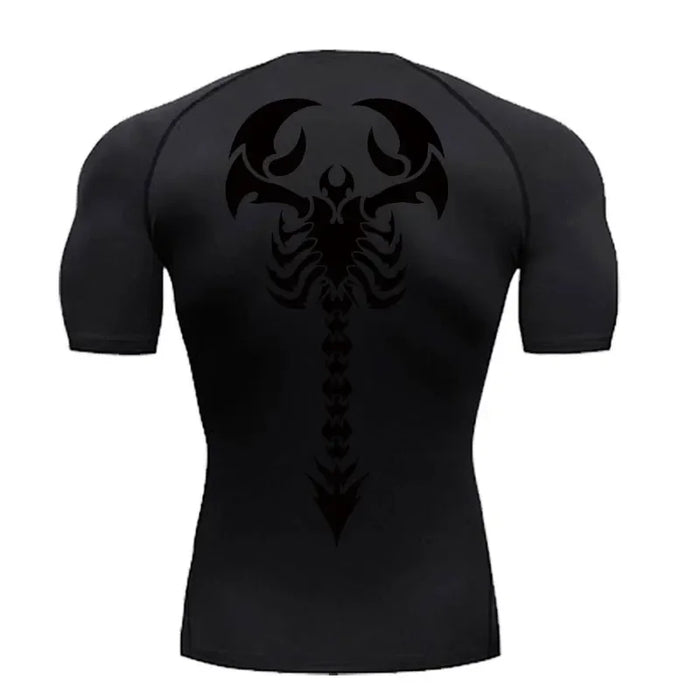 Men's fitness clothing, sports running T-shirt, fitness short sleeved tight fitting shirt, sportswear