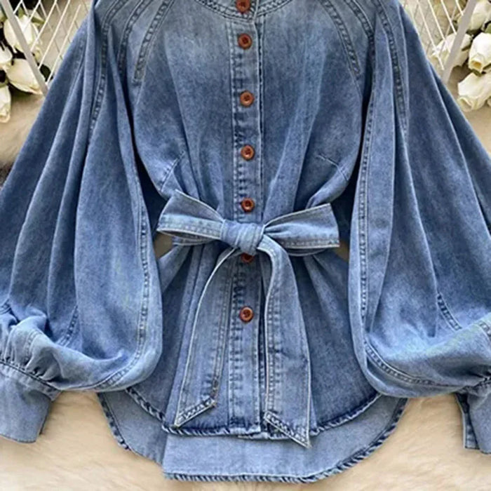 Ladies Denim Shirt Jacket 2025 Spring Casual Joker Loose Women Outwear High Quality Korean Temperament Ladies Blouse Coat Female
