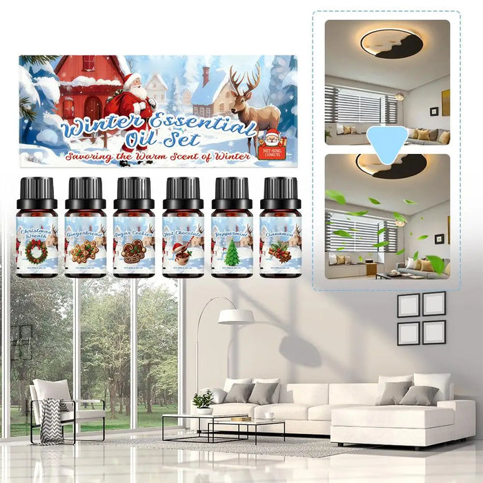 Aromatherapy Oil Set Winter Gift Collection Essential Oil Set Premium Quality Aromatherapy Diffuser Oil Luxury Presentation