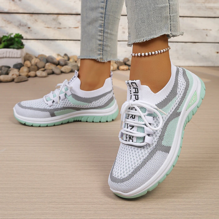 Women's sports shoes breathable flying woven mesh outdoor anti-slip shoes  comfortable running women  shoes free shippiing shoes