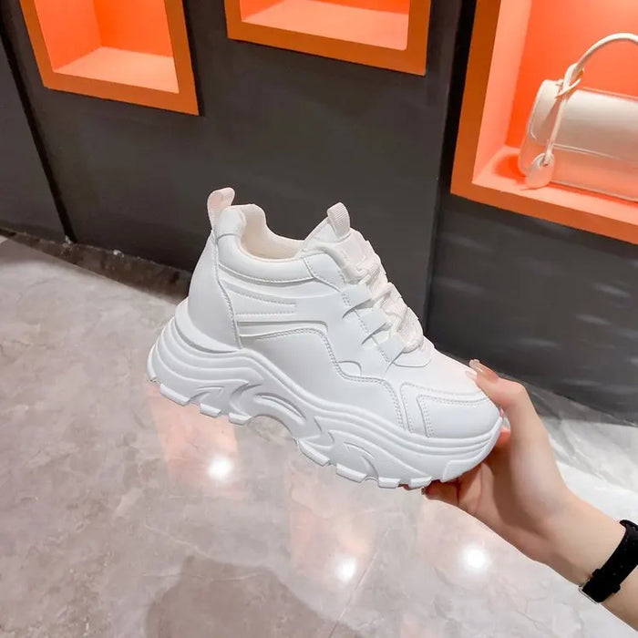 Women's Casual Sports Shoes -Elegant for All Seasons ,lightweight Comfortable Platform Sneaker,white Shoe All-match