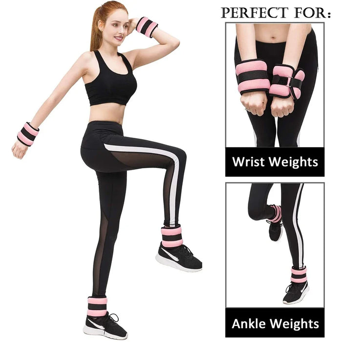 1Pair Ankle Weights for Men Women Kids,(0.5kg / 1kg Each Pack) Leg Arm Wrist Weights with Adjustable Strap for Running, Gym
