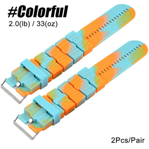 1Pair Ankle Wrist Weights (495g Each) Adjustable Leg Arm Weights, Weighted Wristbands Bracelets for Walking, Running, Yoga