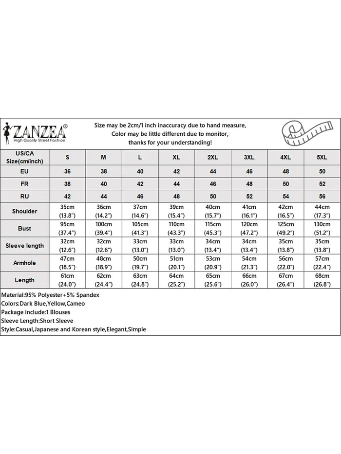 Women Blouse ZANZEA Elegant Office Lady Ruffled Shirts Half Sleeve Solid Casual Fashion Tops 2025 Summer OL Blusas Femininas