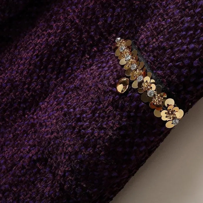 Womens Dresses Small Fragrant Tweed Vest Skirt Beaded Sequined Tweed A word Loose Dress 2025 Spring and Autumn new Women's Dress