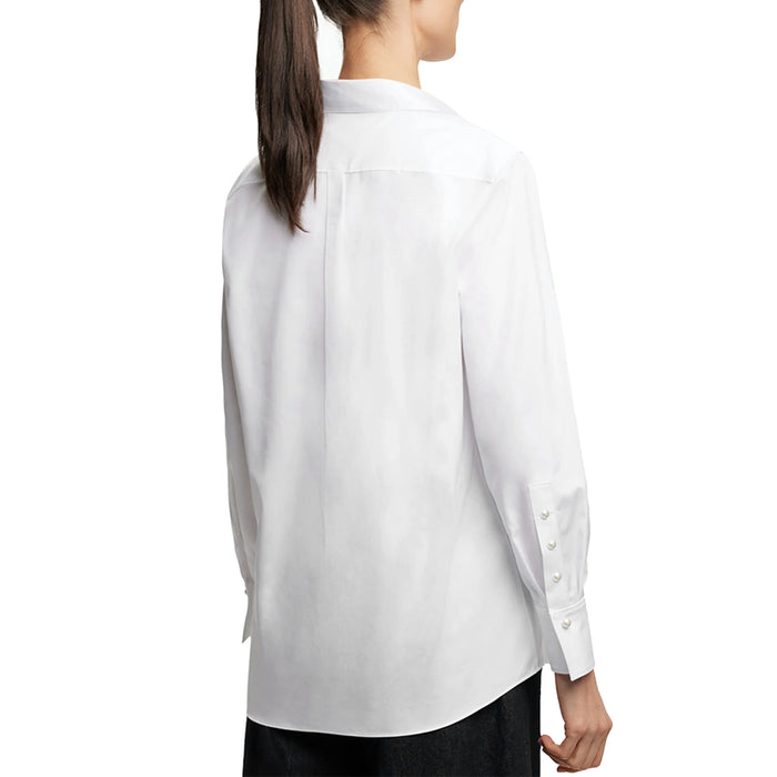 Women Blouse Casual Long Sleeve Shirts Embroidered Flowers Elegant Lapel Loose Shirt Single Breasted Solid Office Female Shirts