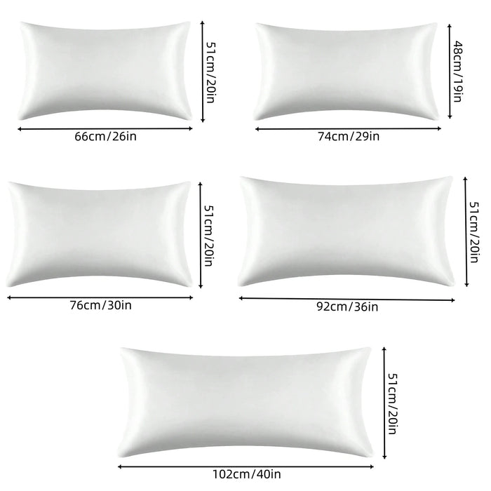 2 pcs Pillowcase for Hair and Skin, Silk Satin Pillowcase  Pillow Cases Set of 2， Silky Pillow Cover with Envelope Closure