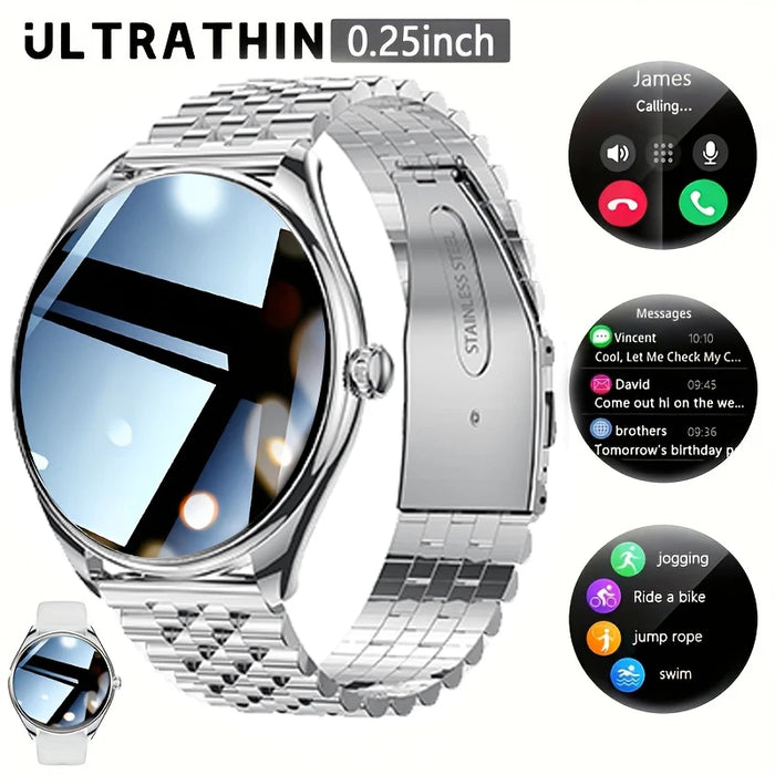 2025 New Utral Thin Women Smart Watch 1.43-inch HD AMOLED Display Bluetooth Call Multi-Sport Tracker Music Player Smart Watch