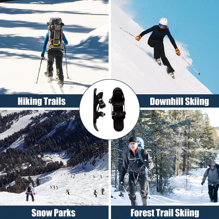 Mini Short Ski Skates for Snow, 2024 Upgraded Skis for Winter Shoes Short Snowskates Snowblades Skiboards