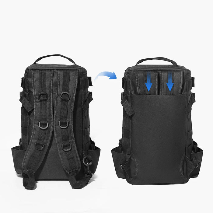Fishing Tackle Backpack with 2 Rod Holders - Large Storage, Breathable & Adjustable, Portable for Long-Distance Fishing (Gifts f