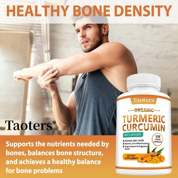 Organic Turmeric and Ginger Supplement - Contains Black Pepper Extract for Digestion Knee & Joint Support - Vegan & Non-GMO