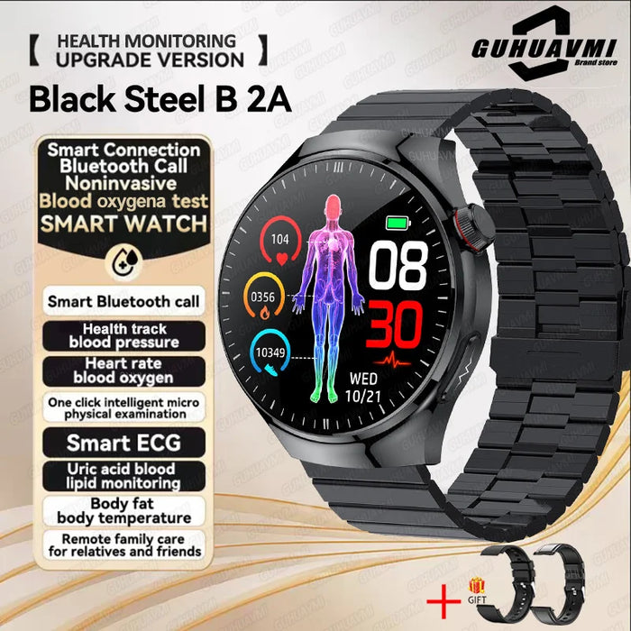 New health monitoring Smart Watch physical examination Health Wacth Blood pressure ECG+PPG Sport Call Smartwatch For Android iOS