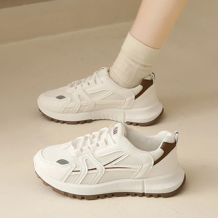 Women's Sporty Casual Shoes Spring/autumn 2026 Lightweight Sneakers for Women Thick Bottom Running Shoes Mesh Single Shoes