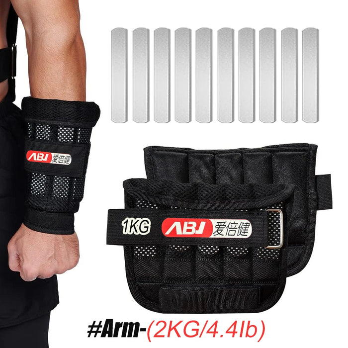 1Pair Adjustable Wrist Ankle Weights,Removable Arm & Leg Weight for Men & Women, Fitness, Strength Training, Running, Walking