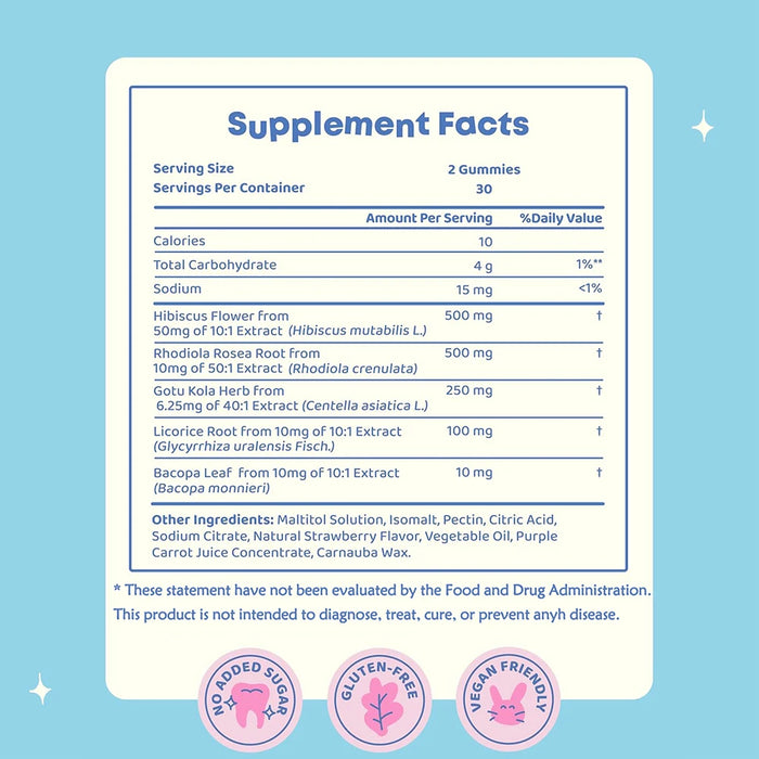 Mood Snacks Genius Kids Focus Gummies - Natural Herbal Brain Supplement for Kids - Vegan, Gluten-Free, Sugar-Free with Gotu Kola