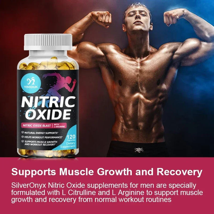 Nitric Oxide Supplement - L Arginine, Supports Muscle Growth and Workout Recovery - Helps Athletic Performance