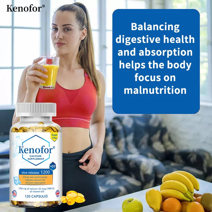 Calcium Magnesium Vitamin D3 Supplement - Supports Bones, Teeth, Muscles, Nerves, Protein Synthesis, 120 Capsules