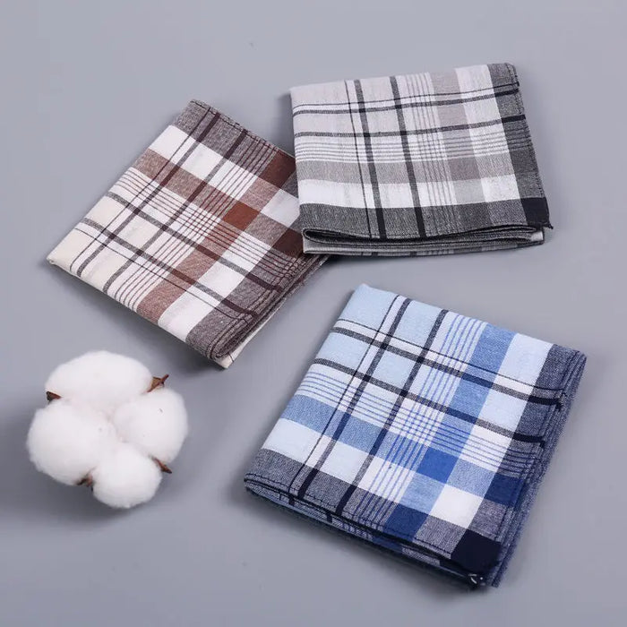6 packs of men's pure cotton stitching handkerchief for women absorb water and sweat wipe towels color random