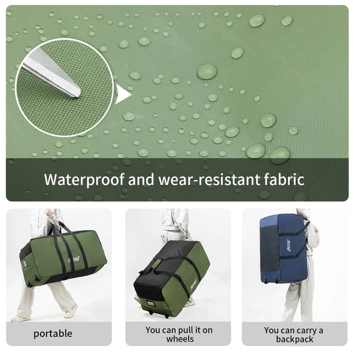 Outdoor Camping Style Picnic Equipment Cosmetics Bag Clothing Tent Supplies Storage Box with Wheels Large Capacity Extra Large Travel Bag