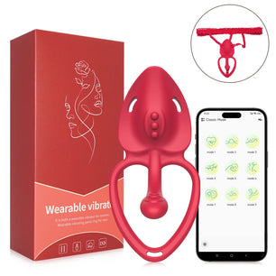 Wearable Panty Vibrator Adult Sex Toy Wireless Control Vibrating Penis Ring with Lace Strap Clitoral Stimulator for Women Couple