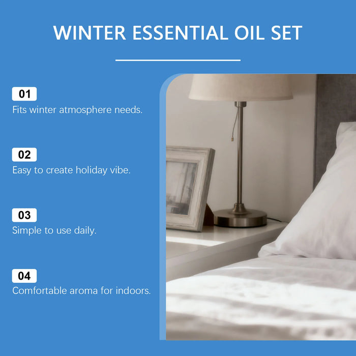Natural Pure Essential-Oil Diffusers Winter Present Set Fragrance Oil Diffuser Aromatherapy Mood Boost Relieve Stress Moments