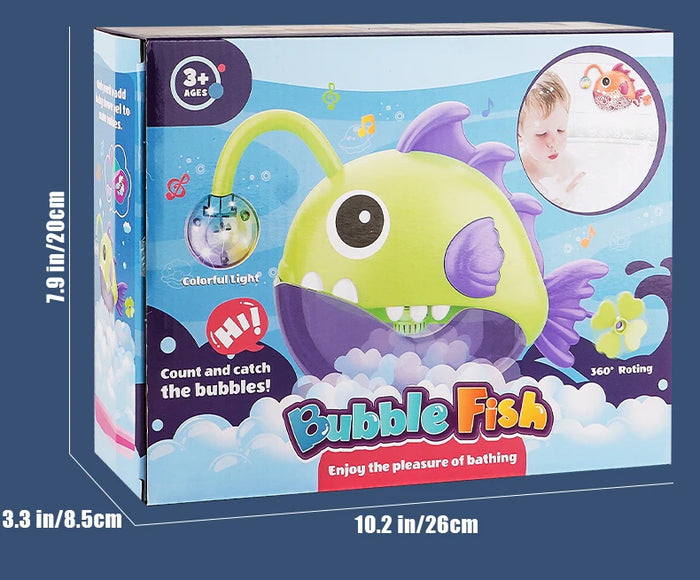 Baby Bath Soothing Toy, Bathroom Bubble Machine, Children's Fish Tank Water Play, Electric Early Education Bubble Blower