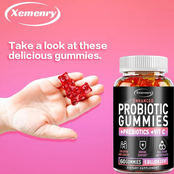 Probiotic Gummies - Supplement Vitamins, Help Digestion, Good for Gut Health, Relieves Bloating, Improves Mood and Relaxation