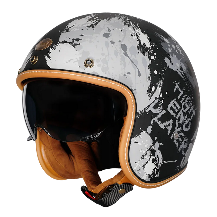 Cyril Helmets for Motorcycles Accessories 3/4 Open Face Lightweight DOT Certified Safety Retro Cascos Moto Helmet