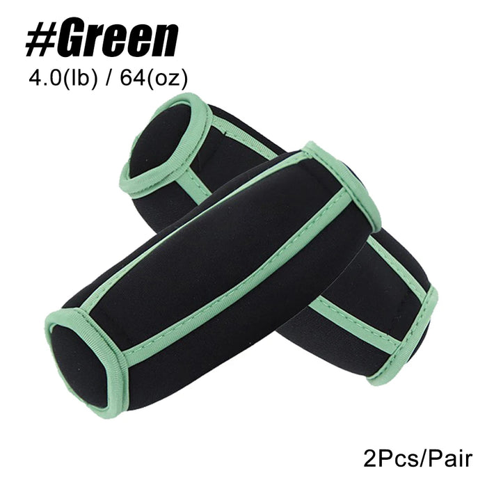 1 Pair Wrist Support Soft Hand Weights - 2/4 LBS Walking Dumbbell for Women & Men - Jogging, Running, Physical Therapy, Aerobics