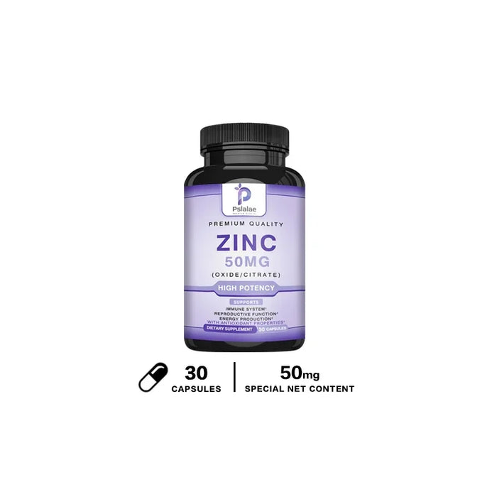 Zinc Supplements - Promotes Energy Production, Supports Immune System and Overall Health