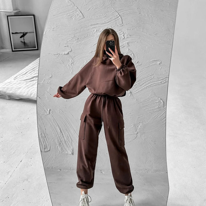 2025 Women's Sportswear Set Autumn Trendy Athleisure Tracksuit with Comfort Fit Breathable Versatile for Gym Outing Travel