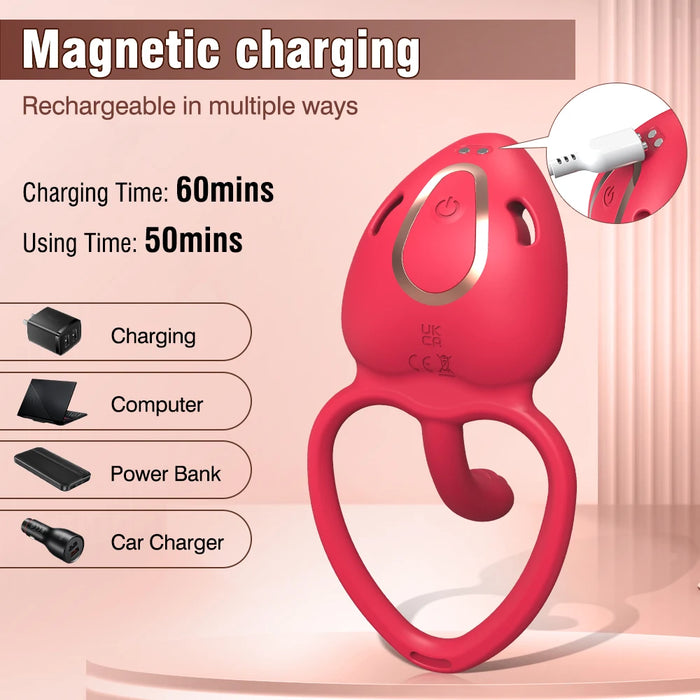 Wearable Panty Vibrator Adult Sex Toy Wireless Control Vibrating Penis Ring with Lace Strap Clitoral Stimulator for Women Couple