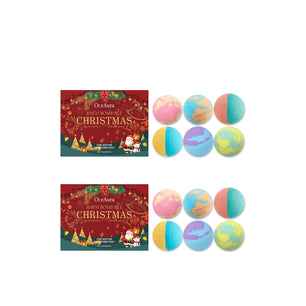 Christmas Bubble Bath Ball Gift Box Relaxing Moisturizing Dry Skin Fatigue Relief Smoothing Colorful Salt Ball Bubble Bombs Set