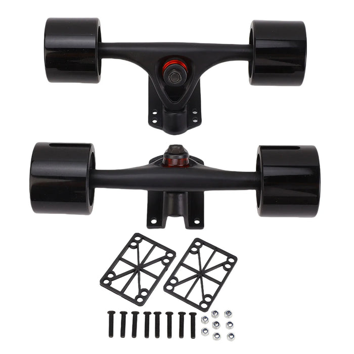 7 Inch Skateboard Trucks with Wheels 65x51mm Longboard Trucks Wheels Combo Set Aluminum Alloy Skateboard Trucks with Wheels
