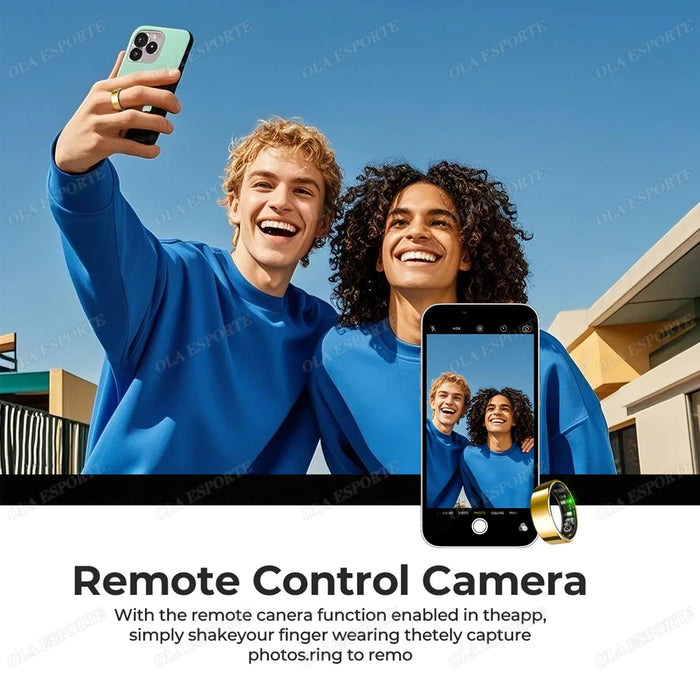 2025 New Smart Ring Blood Oxygen Heart Rate Sleep Monitor Sports GPS Tracking Remote Care 10ATM Waterproof Men Women Smartring