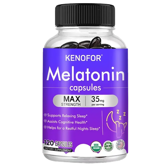 Melatonin 20 Mg Capsules - Helps with Relaxation, Improves Sleep Quality, Promotes Deep Sleep, Boosts Energy, and Balances Mood