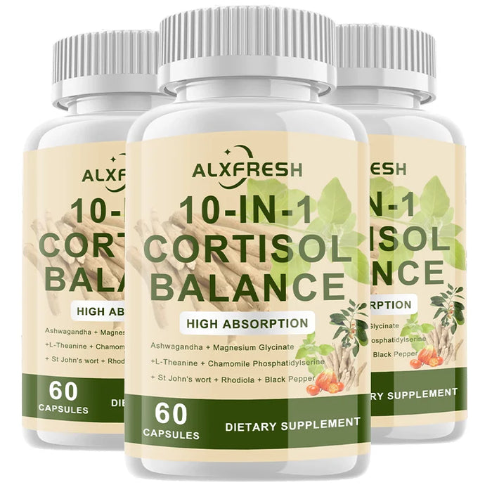 Cortisol Capsules Support Lower Cortisol Levels Relieve Stress Improve Mood and Sleep Quality Increase Energy Reduce Fatigue