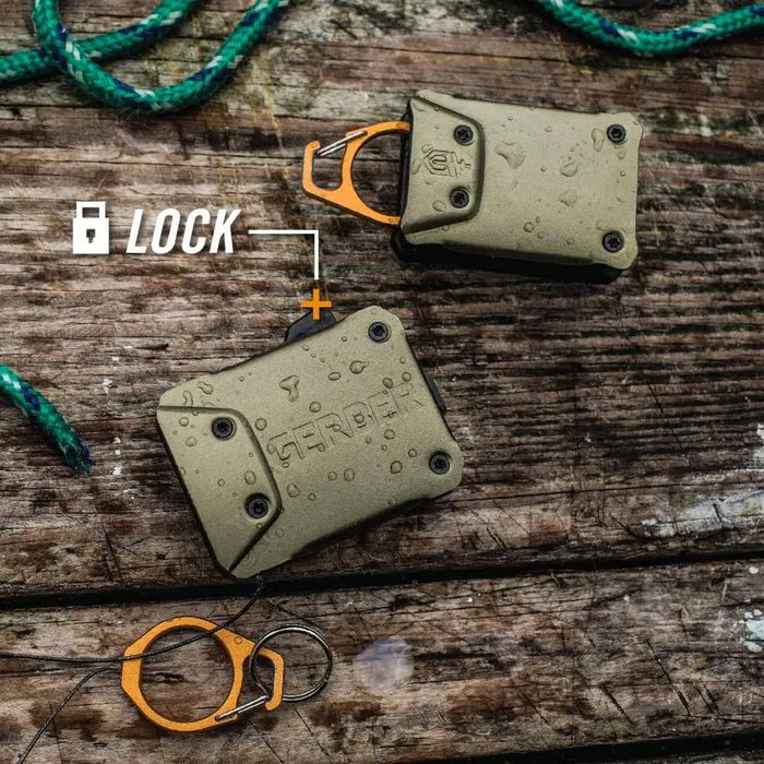 Gear Defender - Compact, Durable Fishing Tether for Freshwater Fishing - Retractable - Premium Fishing Equipment - Flat Sage