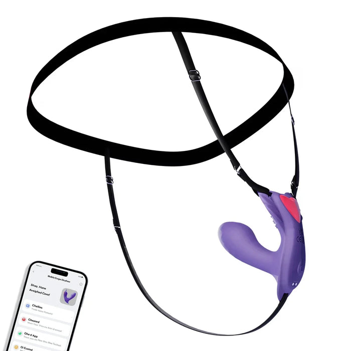 Wearable Vibrating Panty Massager Women's Intimate Toy APP Wireless Remote Control G Spot & Clitoral Stimulation Vaginal Orgasm