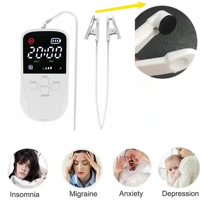 CES Vagus Nerve Stimulation Clip Ear Sleep Aid Device Relieve Insomnia Sleep Anxiety Depression Reliever Promote Fast Sleep Deep