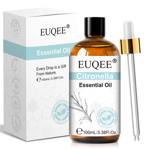 EUQEE 100ml Aroma Essential Oil For Diffuser Aromatherapy-Vanilla Lavender Eucalyptus Sandalwood Citronella Rose Essential Oils