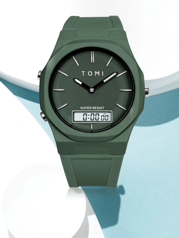 TOMI Men's Electronic Watch; Trendy Simple Wrist Watch; Waterproof Sports Outdoor Electronic Watch