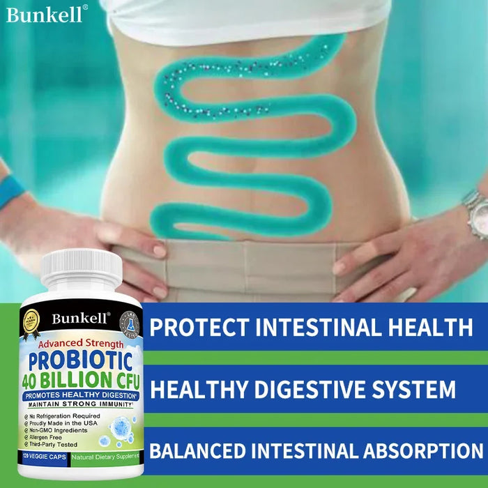 Daily Probiotic Nutritional Supplement - 40 Billion CFU for Gut Health - Probiotics for Men and Women - Digestive Health