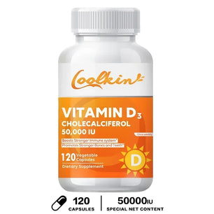 Vitamin D3 50,000 IU - Strengthen Bones and Teeth, Promote Muscle & Immune Health, Promote Calcium Absorption,Dietary Supplement