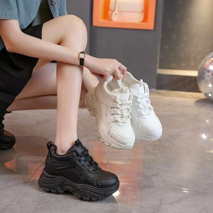 Women's Casual Sports Shoes -Elegant for All Seasons ,lightweight Comfortable Platform Sneaker,white Shoe All-match