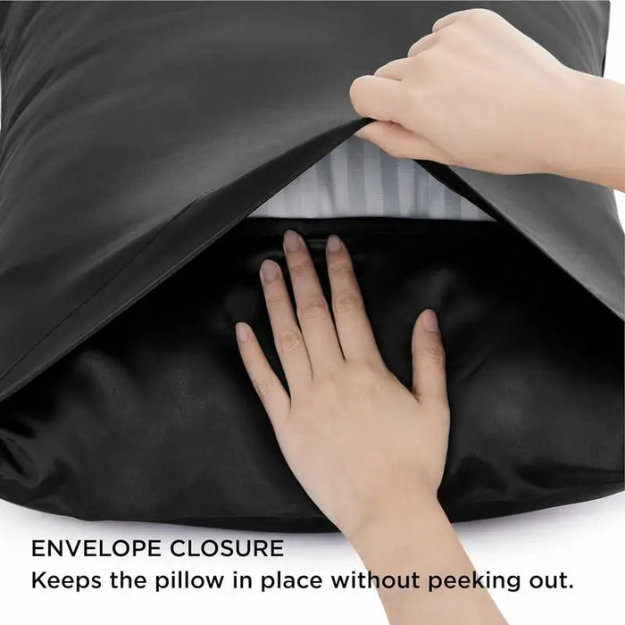 Bedsured King Size Satin Pillowcase Set of 2 - Silky Pillow Cases for Hair and Skin with Envelope Closure Gifts for Women Men
