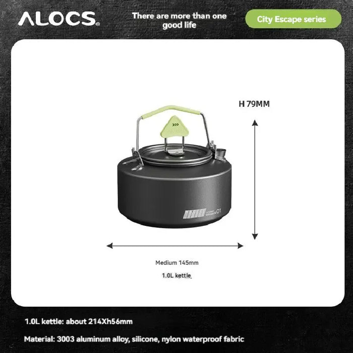ALOCS Camping Cookware Set, Outdoor Stove, Kettle,Frying pan, Picnic Equipment, Complete Set of Cookware