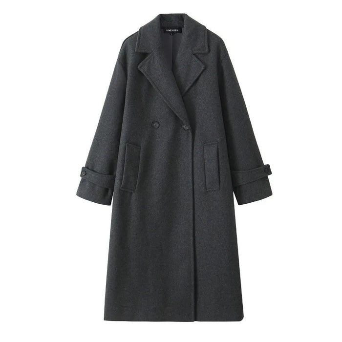European and American Women's Clothing, New, Soft Loose Lapel Long-sleeved Coat and Coat