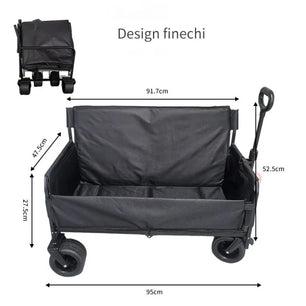 Outdoor Travel Seated Camping Cart Hiking Convenient Relaxing Large Capacity Loadable Trolley Outdoor Transported Multi Tools